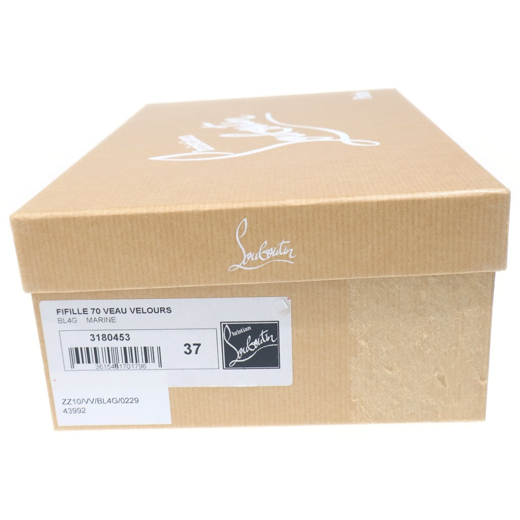 CHRISTIAN LOUBOUTIN(クリスチャンルブタン) スエードレザー ヒール パンプス シューズ ネイビー レディース 31800453