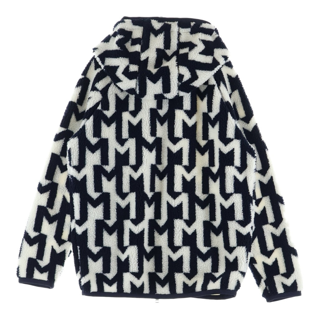 MONCLER(モンクレール) ボアフリースジップアップフーディ ホワイト/ブラック #S 320918G00063 89A9Z