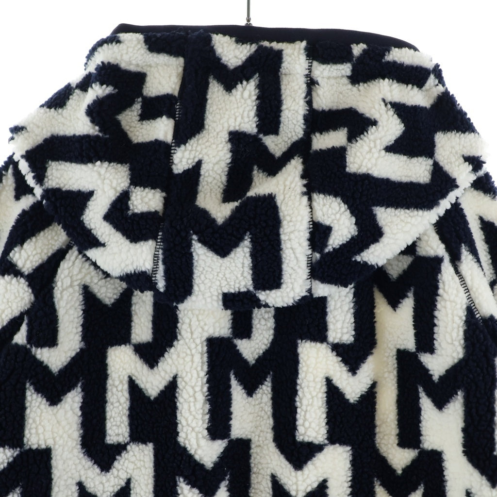 MONCLER(モンクレール) ボアフリースジップアップフーディ ホワイト/ブラック #S 320918G00063 89A9Z