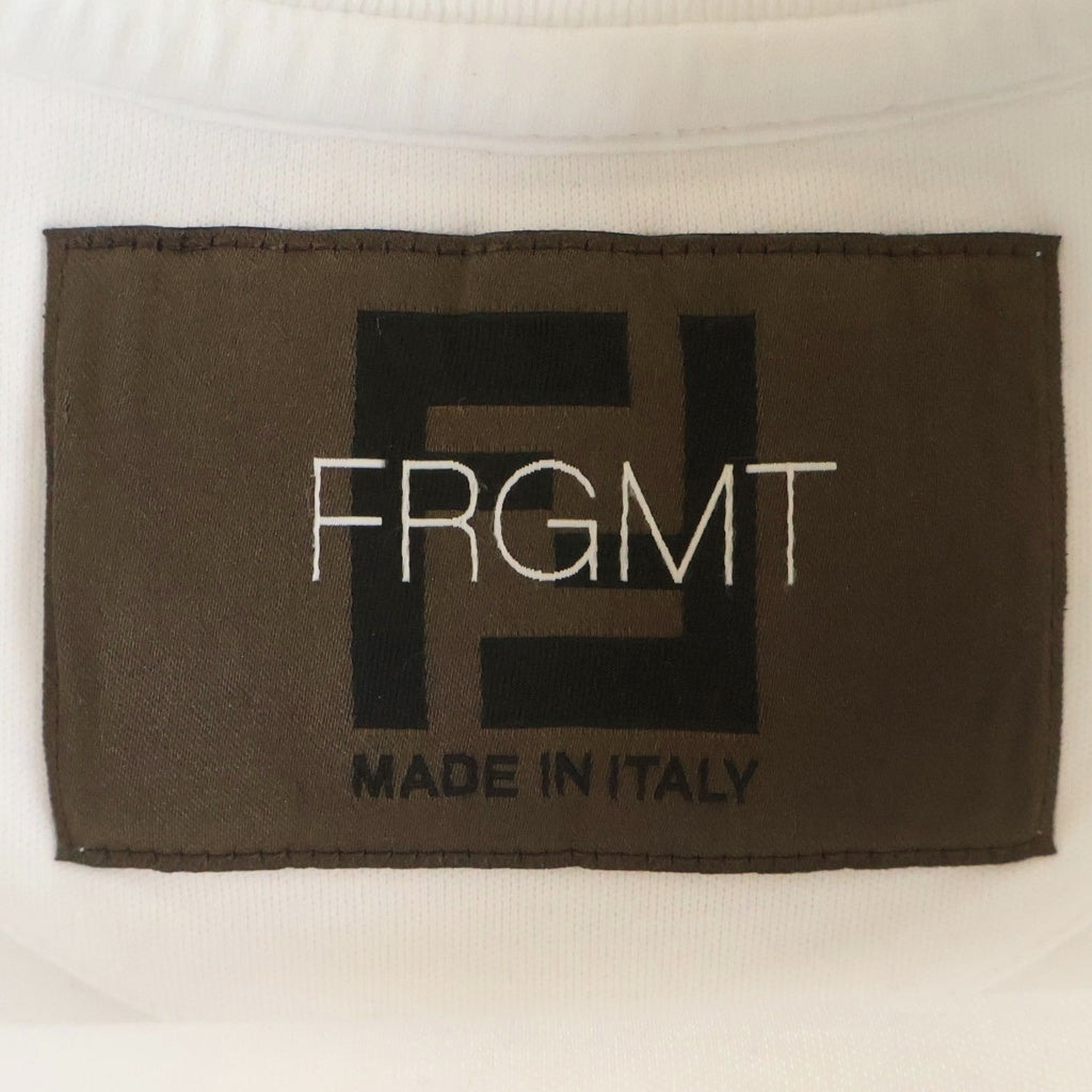 FENDI(フェンディ) リバースロゴプリントTシャツ ホワイト コットン #S FY1144 AQJN
