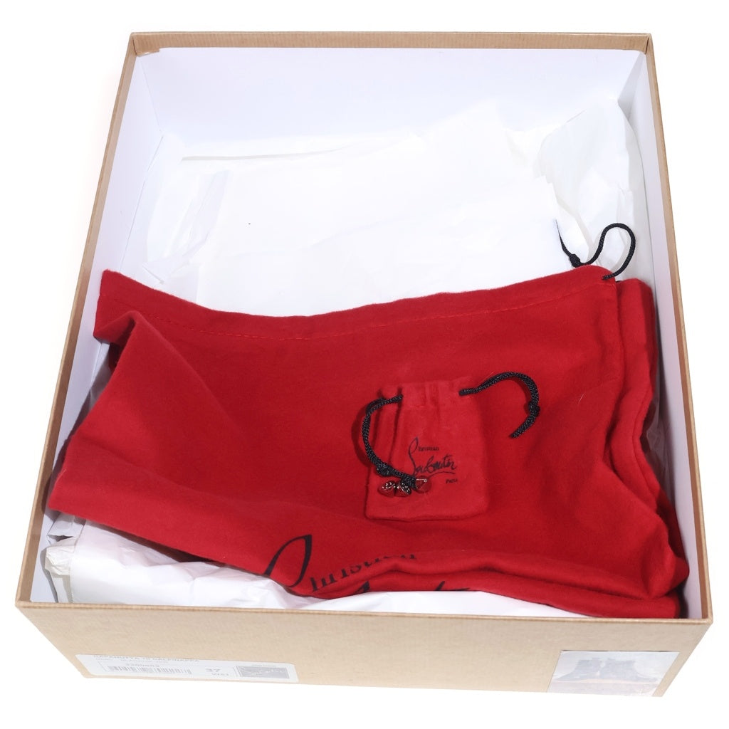 CHRISTIAN LOUBOUTIN(クリスチャンルブタン) スパイクスタッズ レザー サイドゴア ヒール ショートブーツ シューズ ブラック レディース 3200669