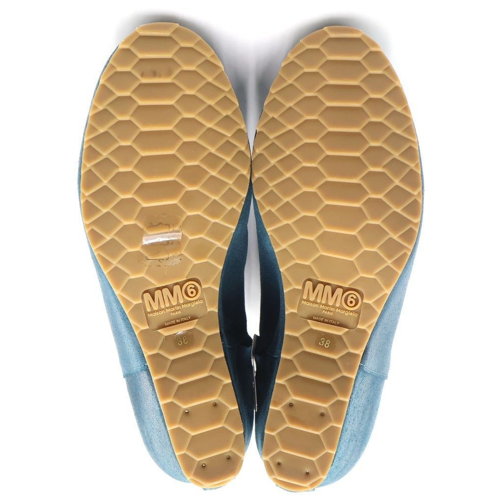 MM6 Maison Margiela(エムエムシックスメゾンマルジェラ) サイドジップスエード ブーツ 38 ブルー S40WU0045 レディース