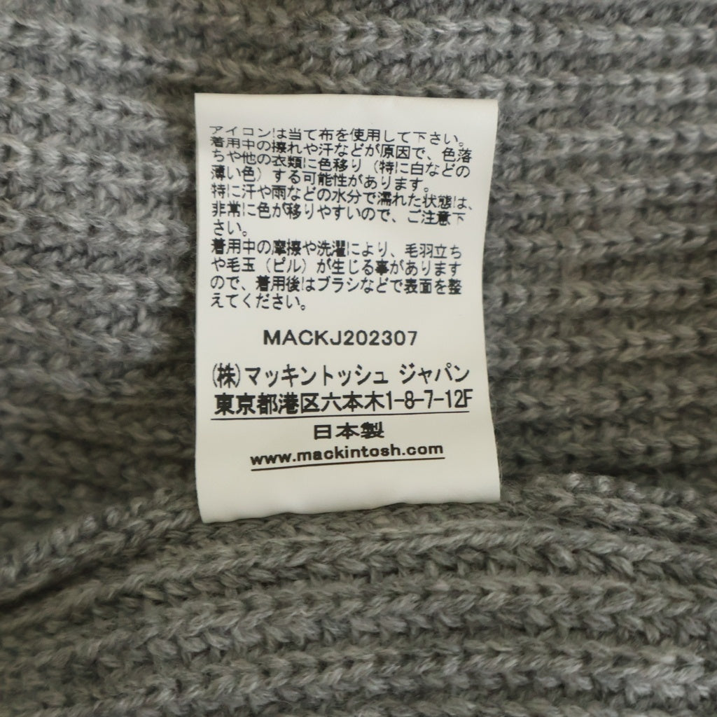 MACKINTOSH(マッキントッシュ) ×BATONER バトナー カシミヤニット 長袖カーディガン グレー レディース