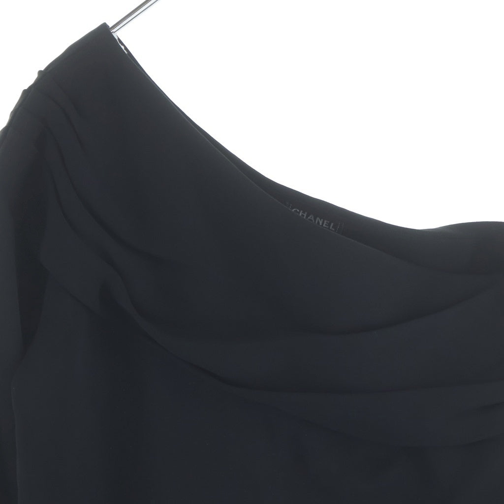 CHANEL(シャネル) 08AW アシンメトリー ドレープデザイン シルク トップス ブラック レディース P33689V21151