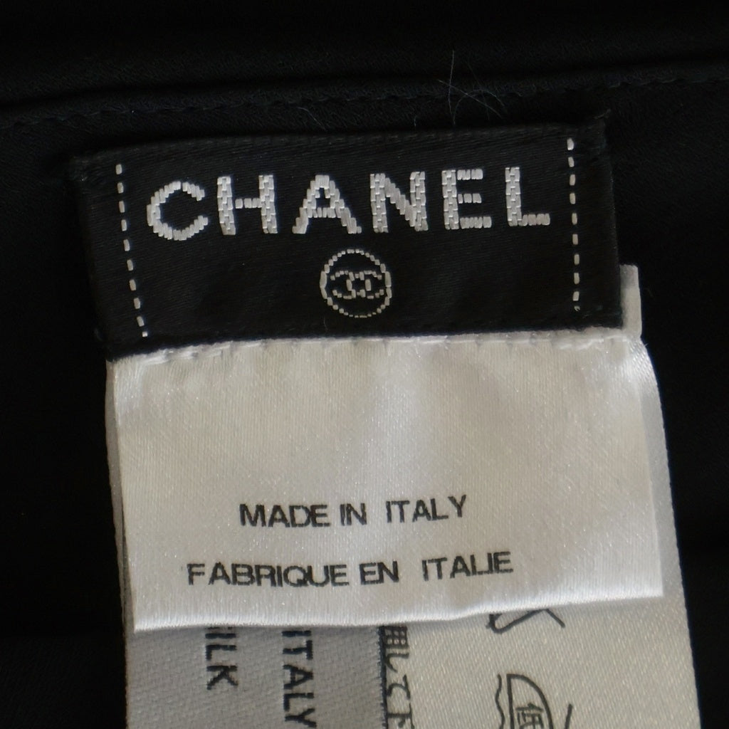 CHANEL(シャネル) 08AW アシンメトリー ドレープデザイン シルク トップス ブラック レディース P33689V21151