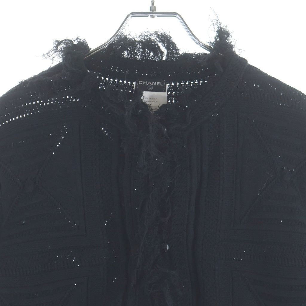 CHANEL(シャネル) 05SS カメリアボタン コットンニット カーディガン ブラック レディース P25854V01867