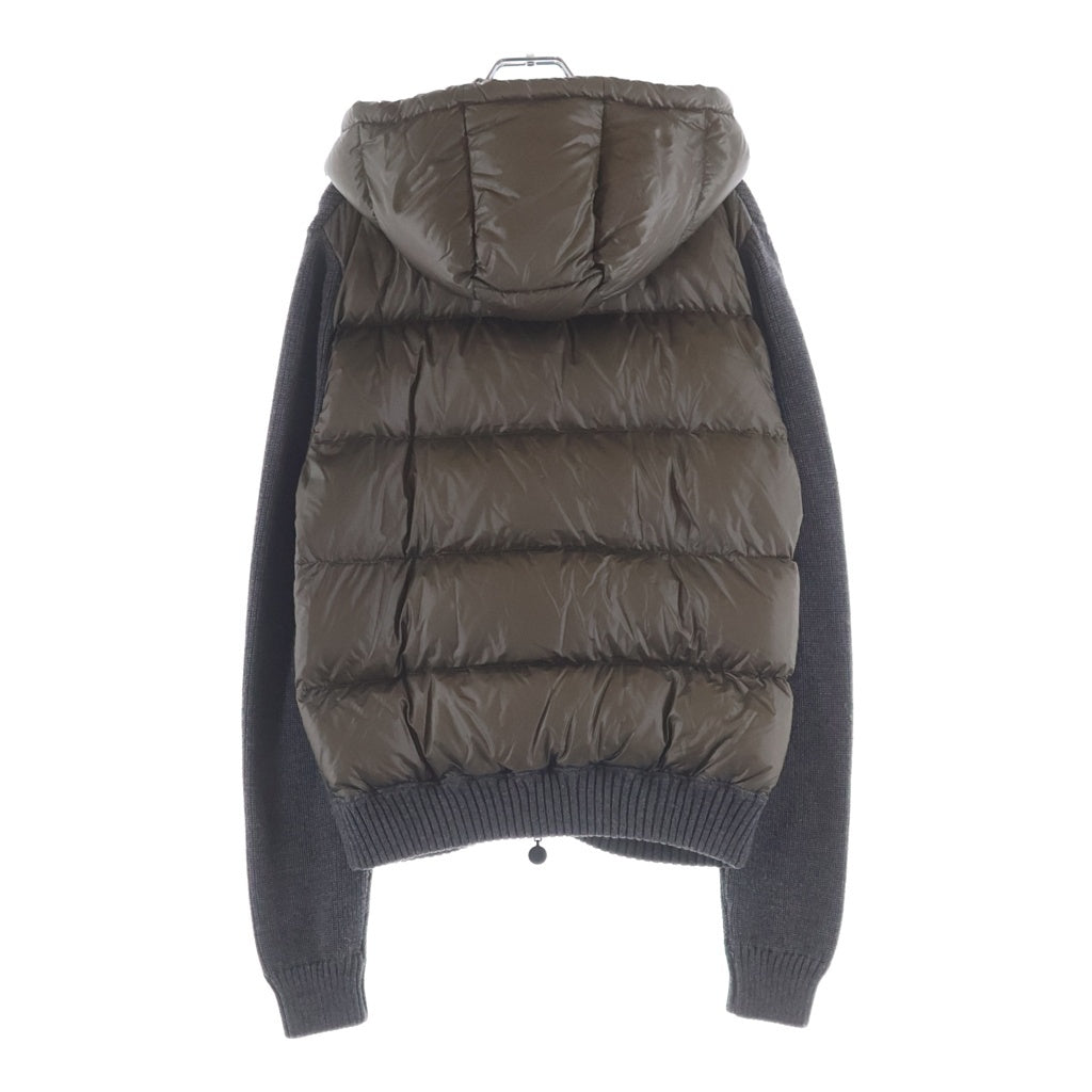 MONCLER(モンクレール) MAGLIONE TRICOT CARDIGANN カーキ×グレー #M レディース