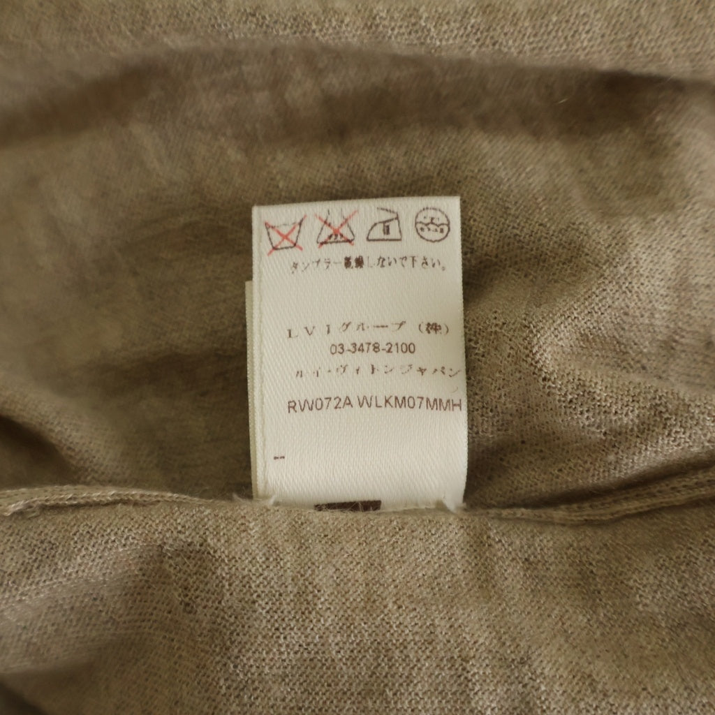 LOUIS VUITTON(ルイヴィトン) 07AW シルク混 カシミヤ ボタンデザイン プルオーバー ニット セーター ベージュ レディース RW072A WLKM07MMH