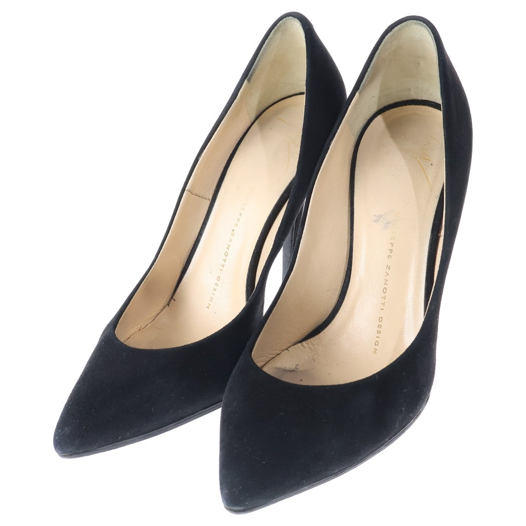 GIUSEPPE ZANOTTI(ジュゼッペ ザノッティ) スエードレザー ヒール パンプス シューズ ブラック レディース