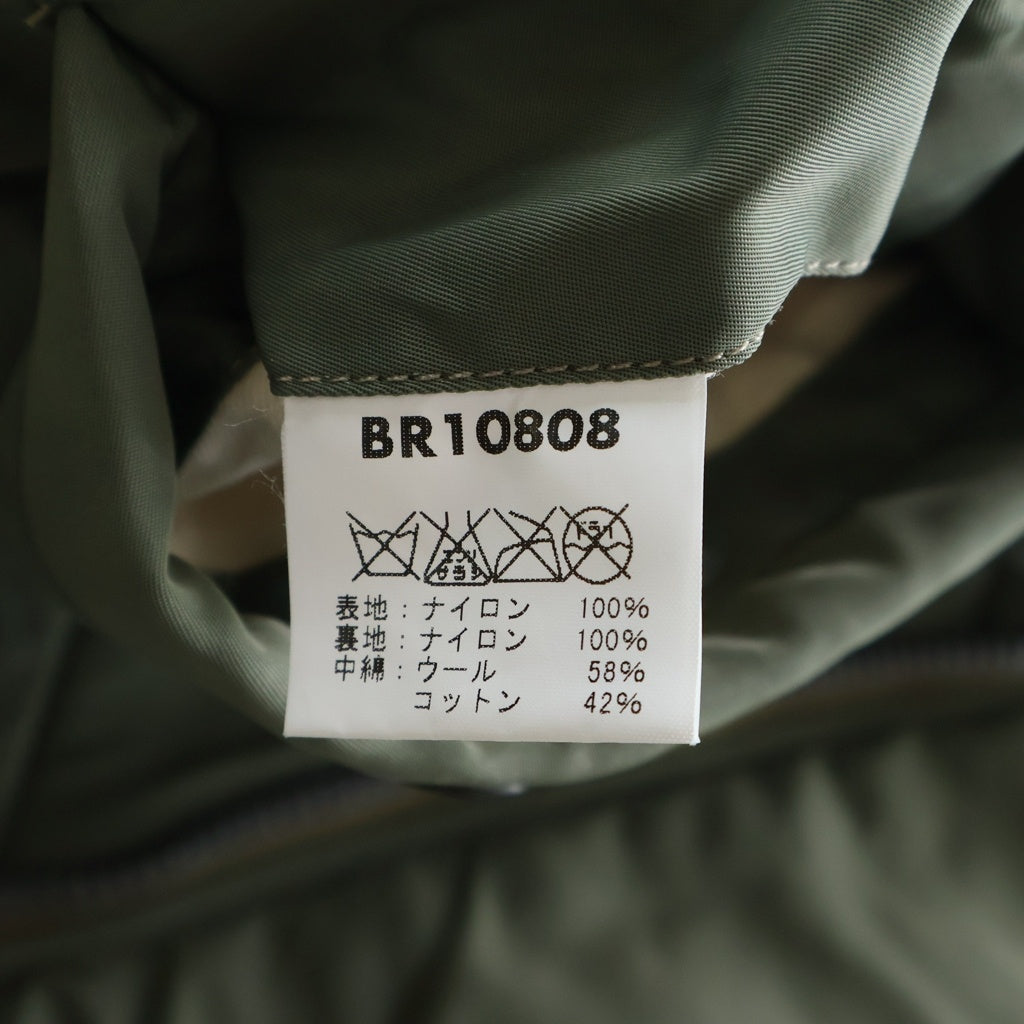 Buzz Rickson's(バズリクソンズ) MA-1 ワッペン ナイロン ジップアップ フライト ボンバー 中綿 ジャケット カーキ BR10808