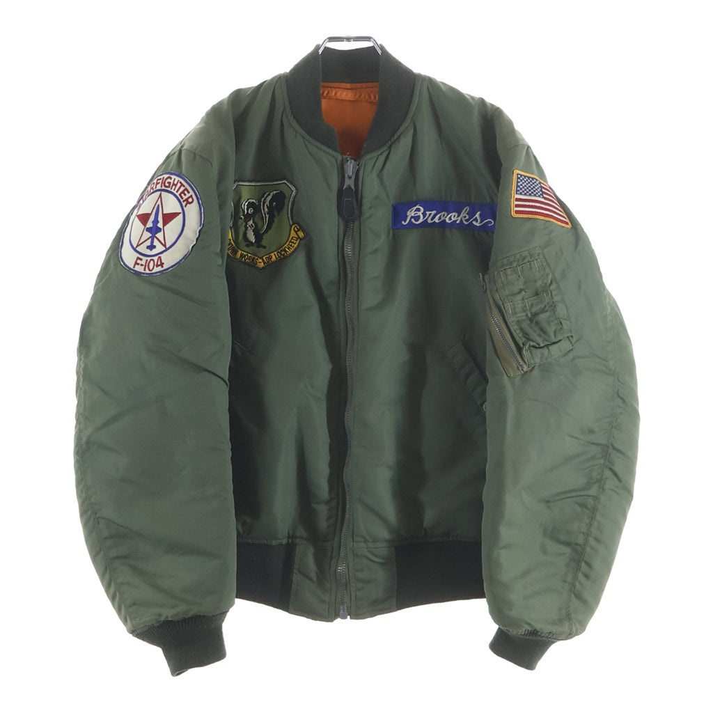 Buzz Rickson's(バズリクソンズ) MA-1 ワッペン ナイロン ジップアップ フライト ボンバー 中綿 ジャケット ブルゾン カーキ BR10984/985