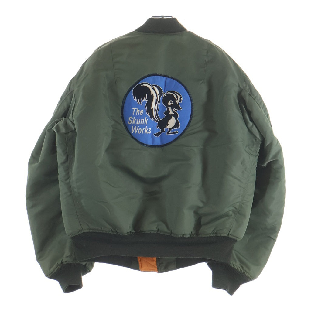 Buzz Rickson's(バズリクソンズ) MA-1 ワッペン ナイロン ジップアップ フライト ボンバー 中綿 ジャケット ブルゾン カーキ BR10984/985