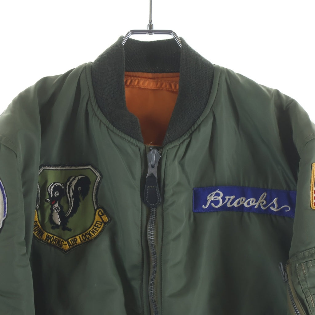 Buzz Rickson's(バズリクソンズ) MA-1 ワッペン ナイロン ジップアップ フライト ボンバー 中綿 ジャケット ブルゾン カーキ BR10984/985