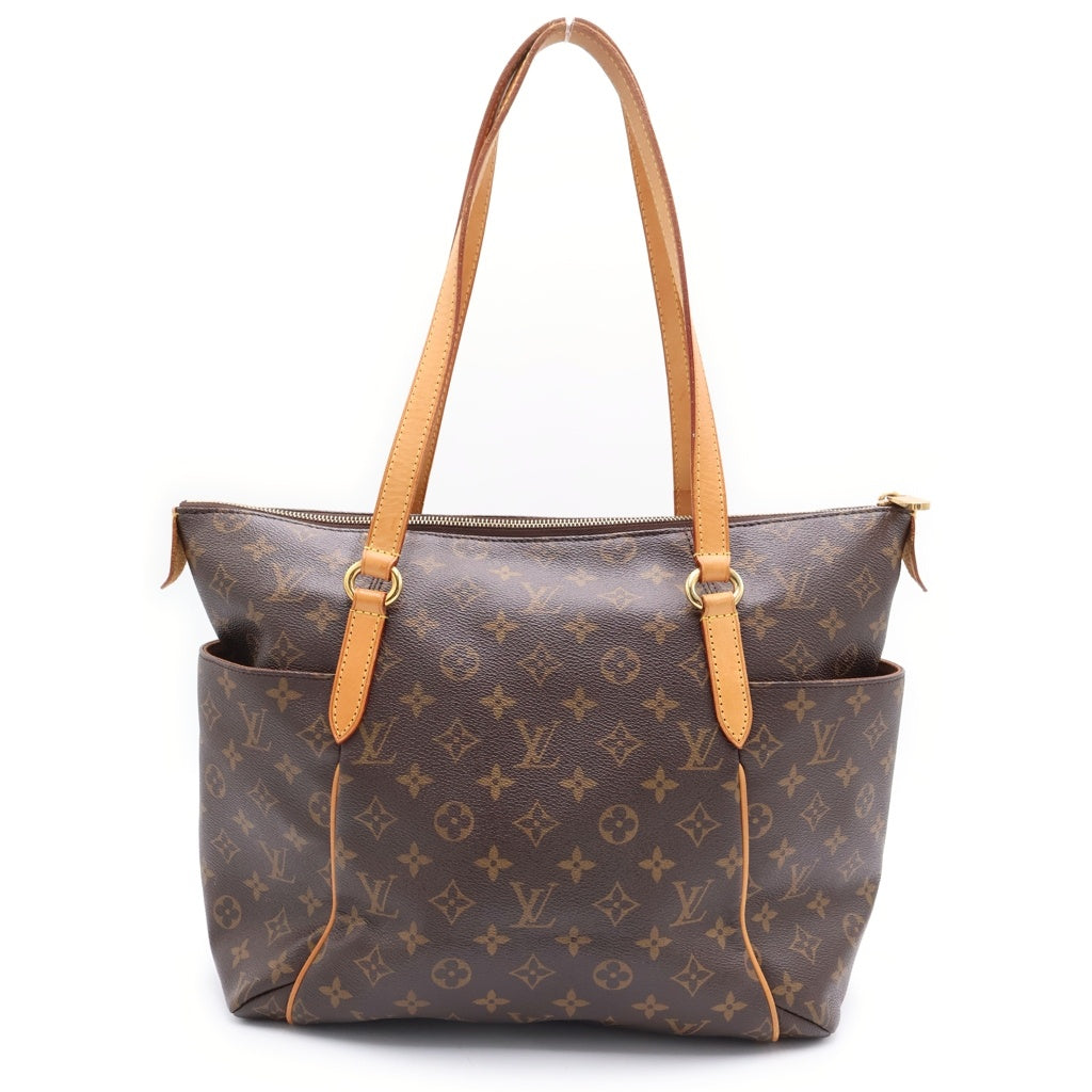 LOUIS VUITTON(ルイヴィトン) モノグラム トータリーMM トートバッグ ハンドバッグ ブラウン レザー×PVC M56689 ゴールド金具 レディース