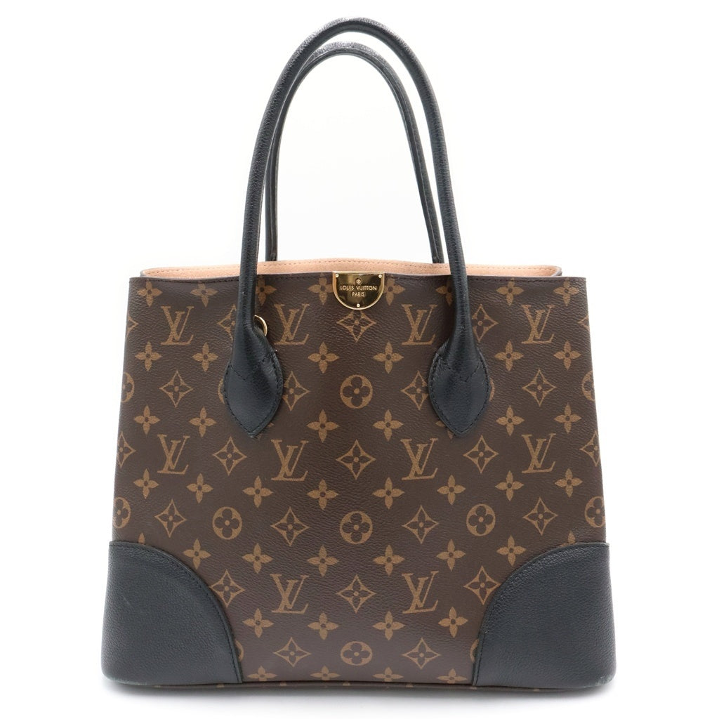 LOUIS VUITTON(ルイヴィトン) モノグラム フランドリン 2WAYバッグ ショルダーバッグ ハンドバッグ トートバッグ ブラウン×ブラック ノワール レザー×PVC M41595 ゴールド金具 レディース