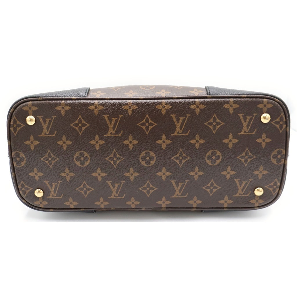 LOUIS VUITTON(ルイヴィトン) モノグラム フランドリン 2WAYバッグ ショルダーバッグ ハンドバッグ トートバッグ ブラウン×ブラック ノワール レザー×PVC M41595 ゴールド金具 レディース