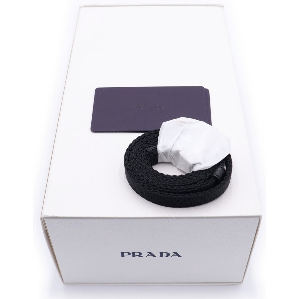 PRADA(プラダ) リナイロン ソフト ロボット バッグチャーム キーリング キーホルダー ブラック 1TT211 ゴールド金具 レディース