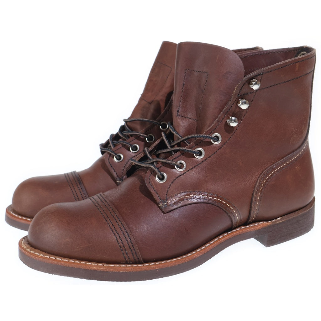 RED WING(レッド ウイング) アイアンレンジャー レザー レースアップ ショート ブーツ ブラウン 8111