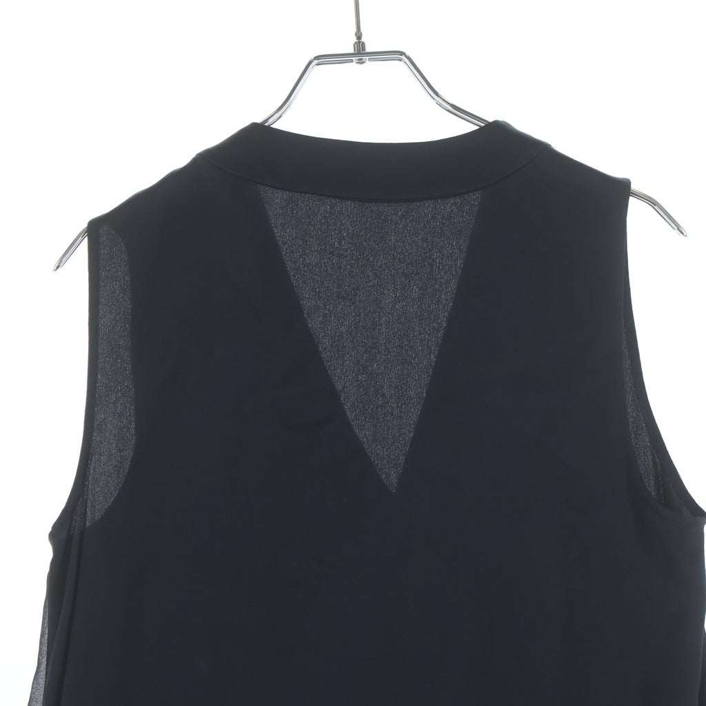 Max Mara(マックスマーラ) シルク ドレープ ノースリーブブラウス ブラック レディース 816603760 07
