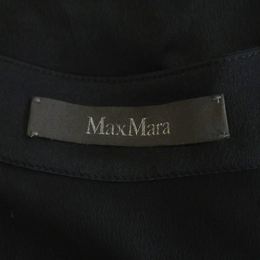 Max Mara(マックスマーラ) シルク ドレープ ノースリーブブラウス ブラック レディース 816603760 07