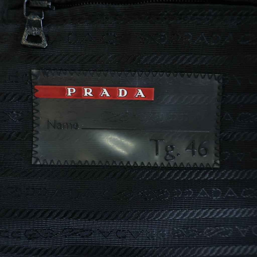 PRADA(プラダ) トライアングルロゴプレート ジップアップ ダウンジャケット ブラック SGV091