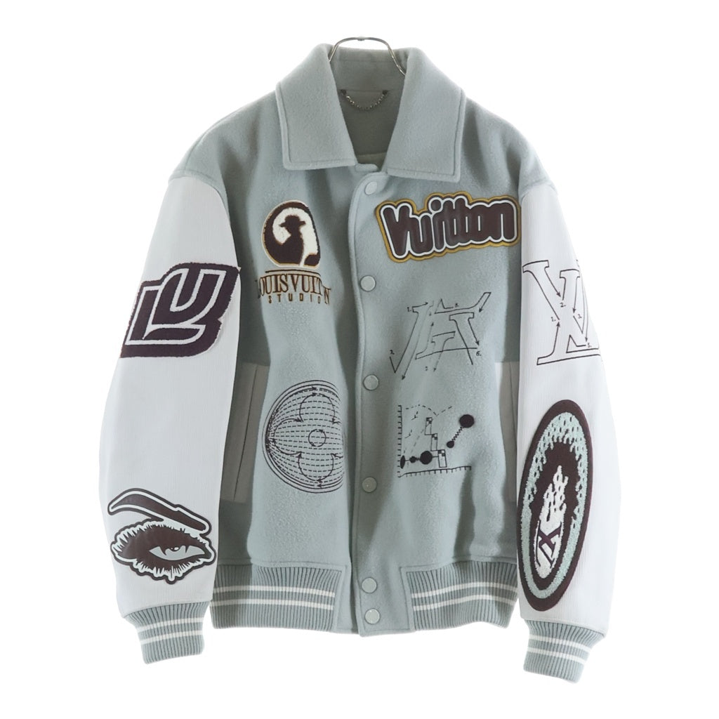 LOUIS VUITTON(ルイヴィトン) バーシティレザージャケット エピ ウール グレー #46 RM232M CAW HPL68E