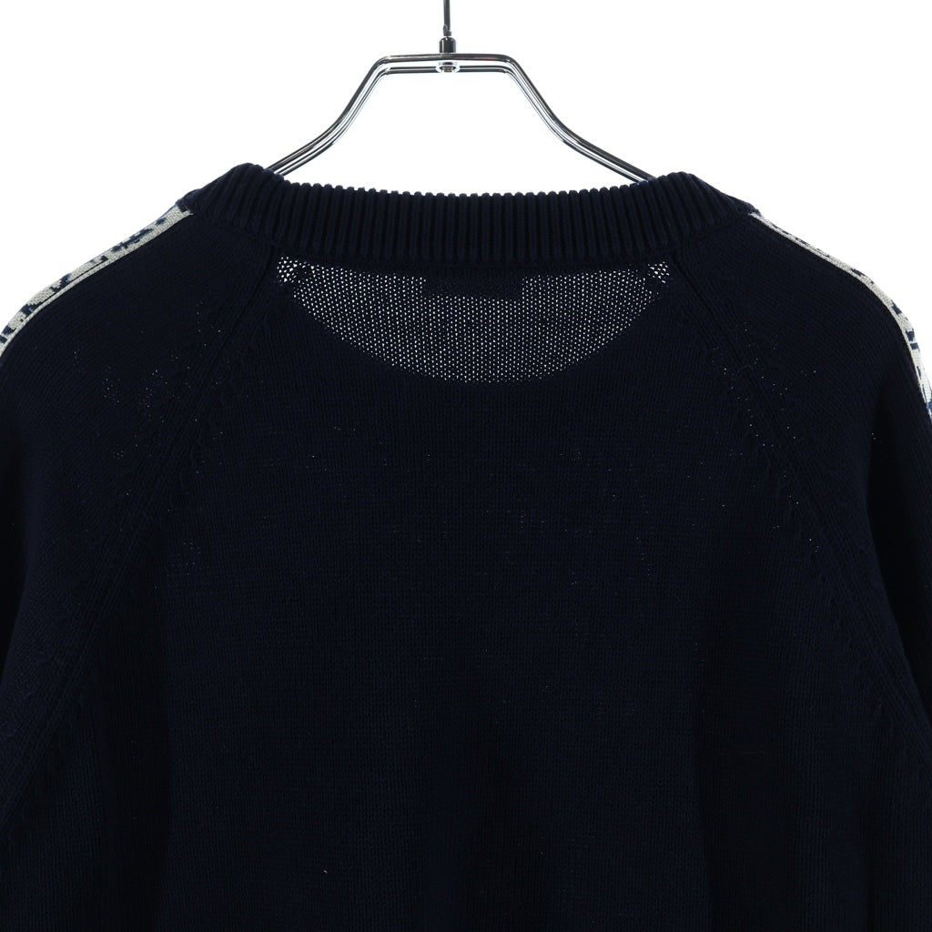 Christian Dior(クリスチャンディオール) オブリークインサート ニットセーター ブラック #M 113M638A1187