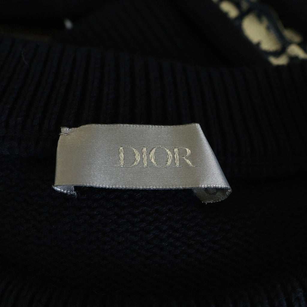 Christian Dior(クリスチャンディオール) オブリークインサート ニットセーター ブラック #M 113M638A1187