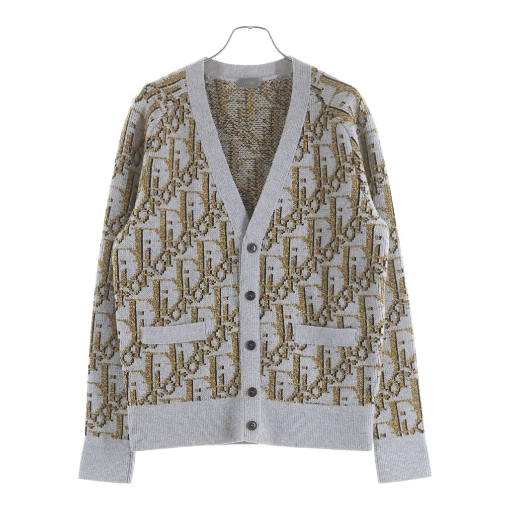 Christian Dior(クリスチャンディオール) オブリーク 総柄 カーディガン グレー #M 213M233AT393