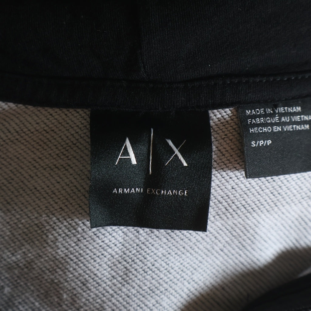 AX ARMANI EXCHANGE(アルマーニ エクスチェンジ) セットアップ ロゴプリント ジップアップ スウェットパーカー トラック ジョガーパンツ グレー