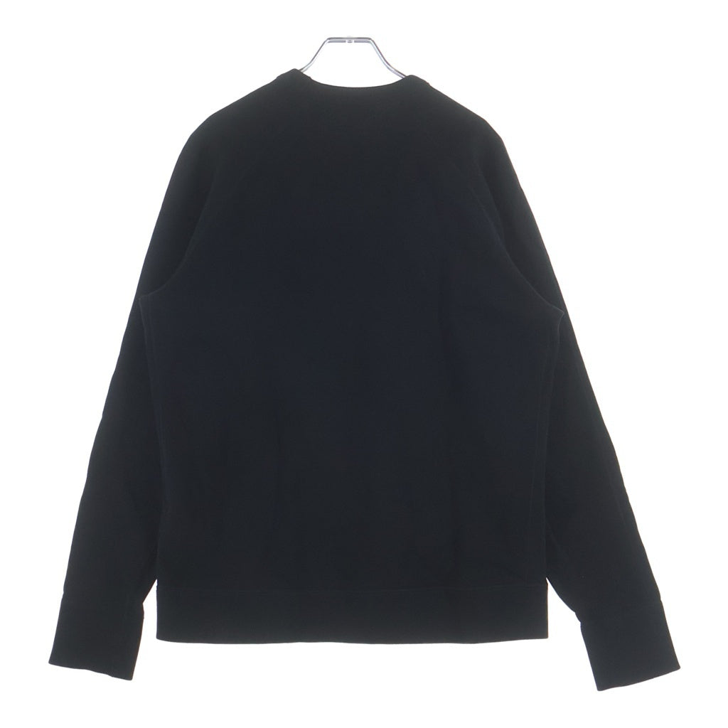 MONCLER(モンクレール) 19AW ワッペンロゴ クルーネック プルオーバースウェット トレーナー ブラック E10918045200 80985