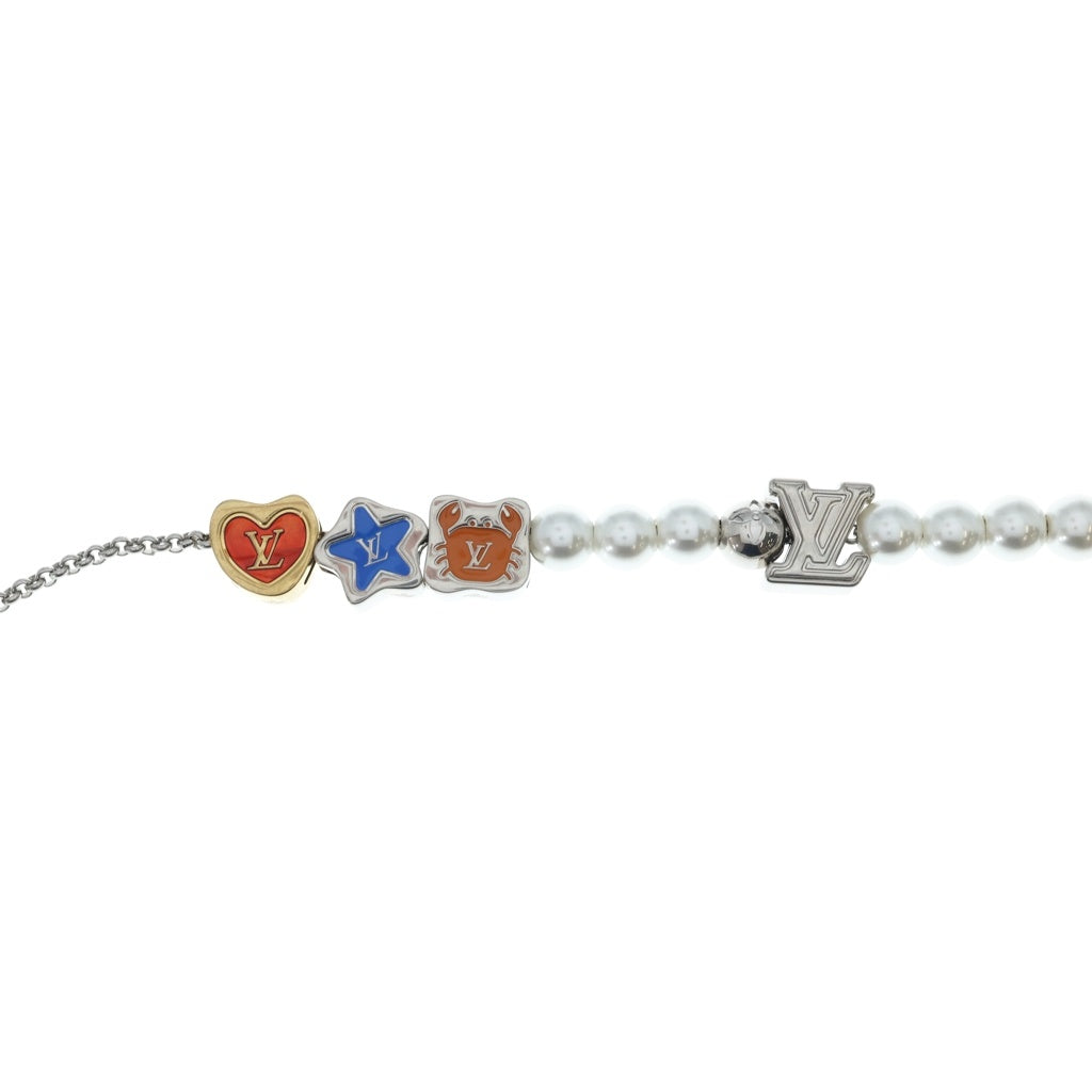 LOUIS VUITTON(ルイヴィトン) LV チェーンベルト パール バッグチャーム ウォレットチェーン シルバー M02814 M02960