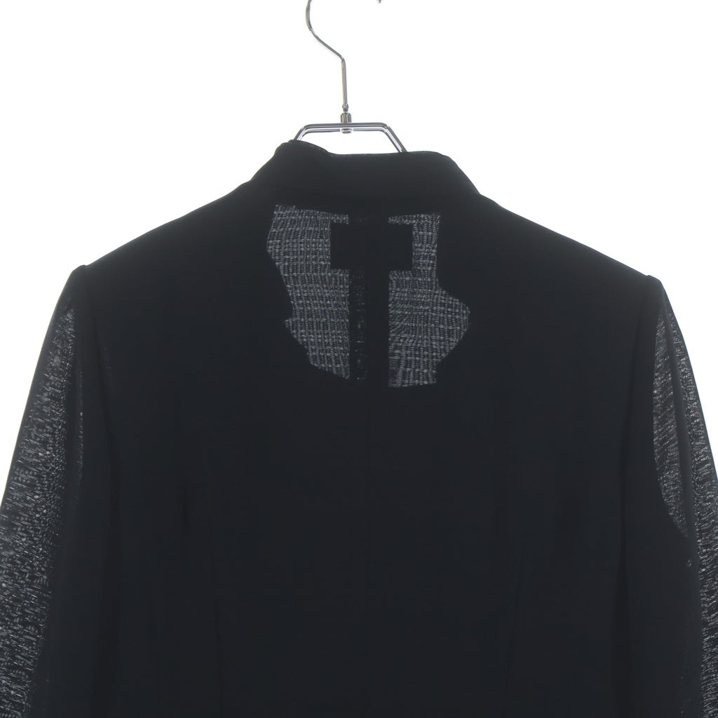 LANVIN(ランバン) フォーマル レイヤードデザイン 長袖 ドレス ワンピース ブラック 0771514 レディース