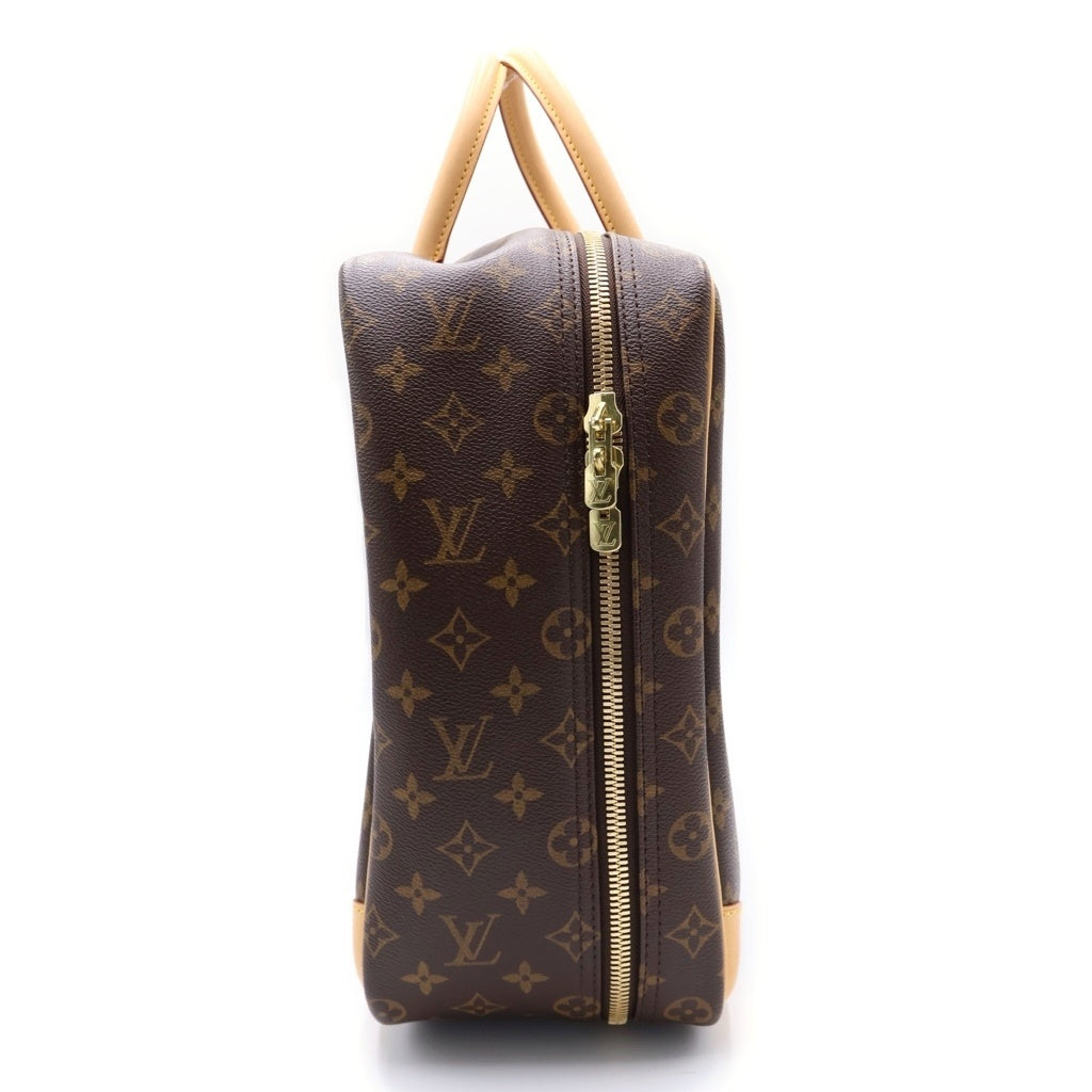 LOUIS VUITTON(ルイヴィトン) モノグラム シリウス45 ハンドバッグ トラベルバッグ ブラウン レザー×PVC M41408 ゴールド金具