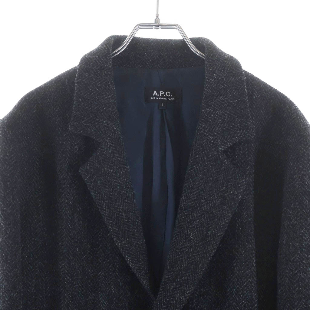 A.P.C(アーペーセー) ツイード コート グレー #S レディース