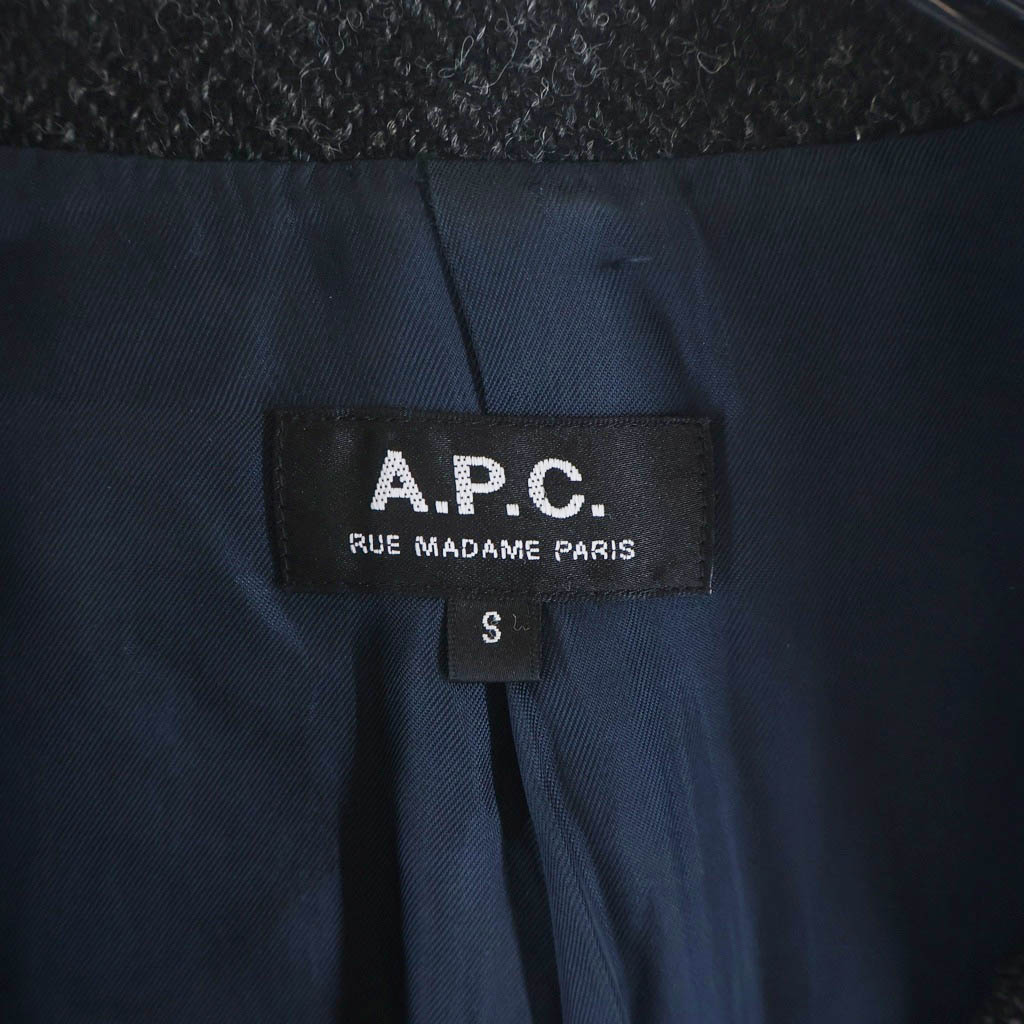 A.P.C(アーペーセー) ツイード コート グレー #S レディース
