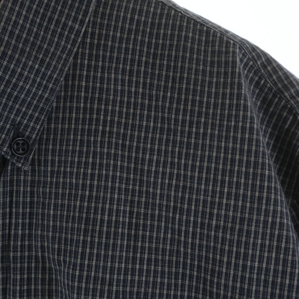 RAF BY RAF SIMONS(ラフ バイ ラフシモンズ) 半袖チェックシャツ ネイビー #M