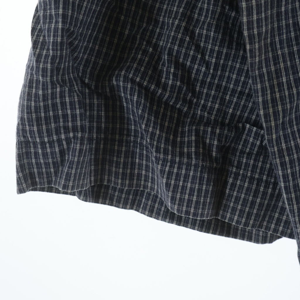 RAF BY RAF SIMONS(ラフ バイ ラフシモンズ) 半袖チェックシャツ ネイビー #M