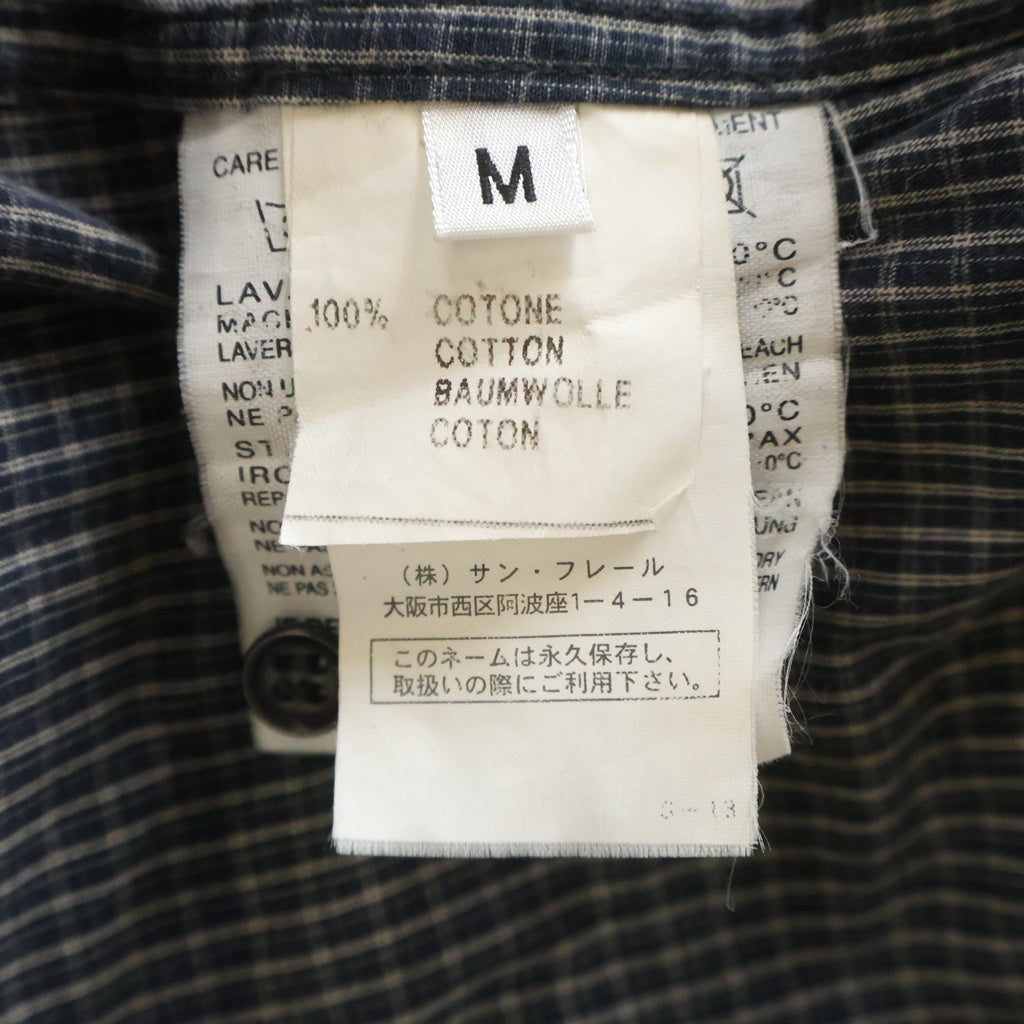RAF BY RAF SIMONS(ラフ バイ ラフシモンズ) 半袖チェックシャツ ネイビー #M