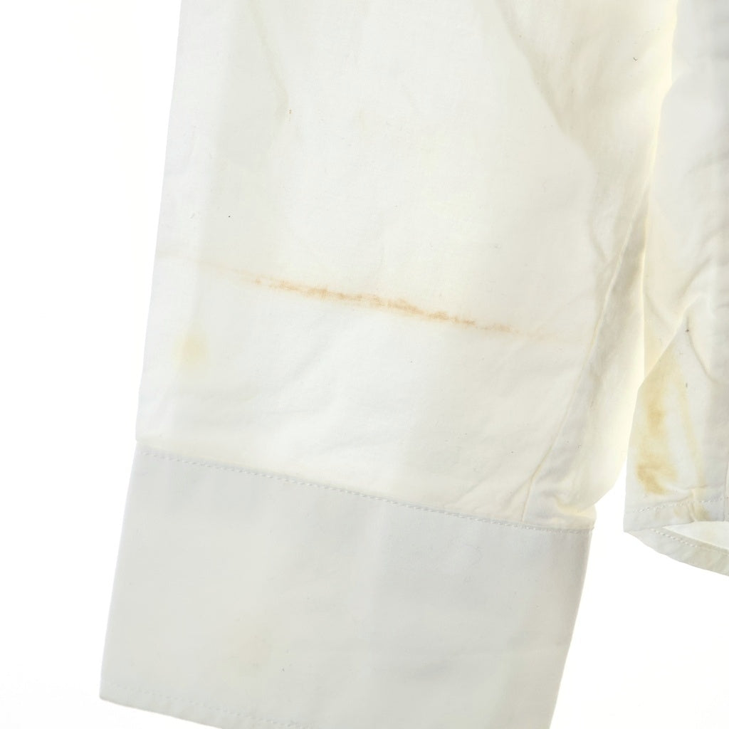 Maison Martin Margiela(メゾンマルタンマルジェラ) 08SS ここのえタグ ネクタイ切り替え 長袖シャツ ホワイト/ブラック 30 DL066