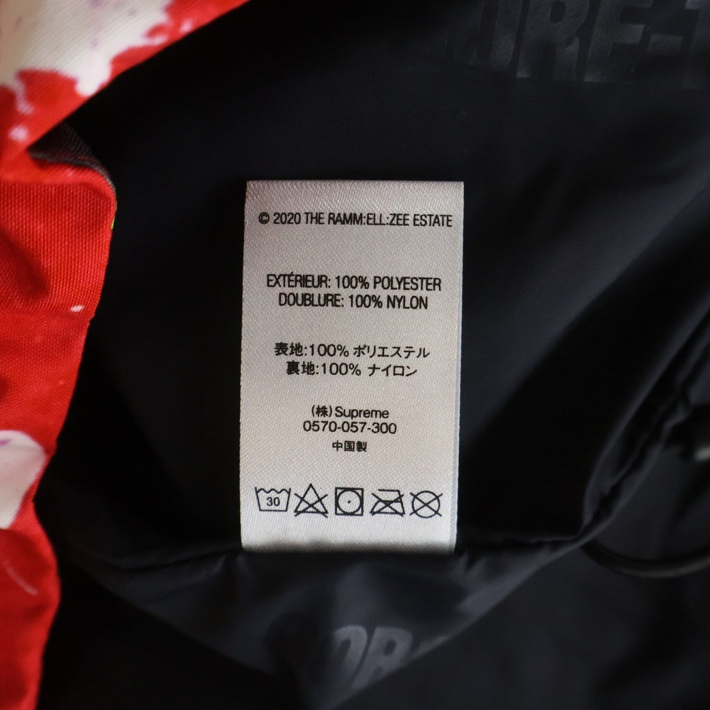 SUPREME(シュプリーム) 20SS ×Rammellzee GORE-TEX Anorak ラメルジー グラフィック総柄プリント ゴアテックス アノラック ジャケット レッド レディース