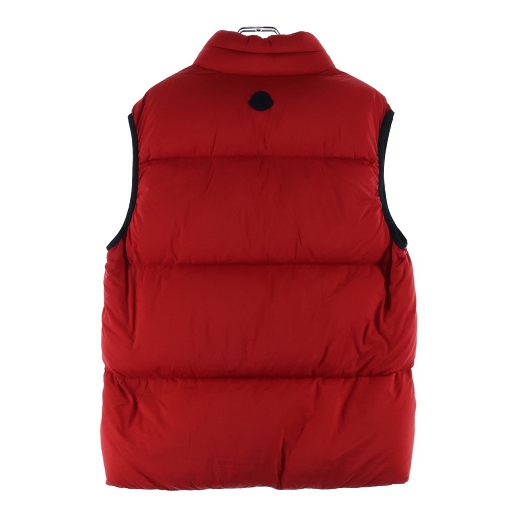 MONCLER(モンクレール) 22AW AMAK アマック ロゴプリント ジップアップ ダウンベスト レッド H20911A00110 53333 レディース