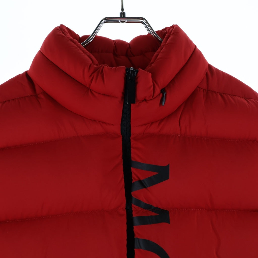 MONCLER(モンクレール) 22AW AMAK アマック ロゴプリント ジップアップ ダウンベスト レッド H20911A00110 53333 レディース