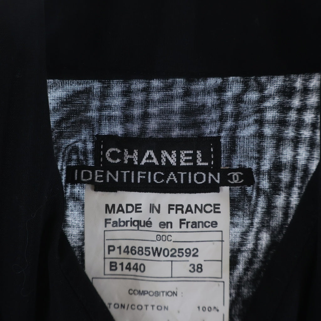 CHANEL(シャネル) スパンコール シアー ノースリーブブラウス ブラック #38 P14685W02592 レディース
