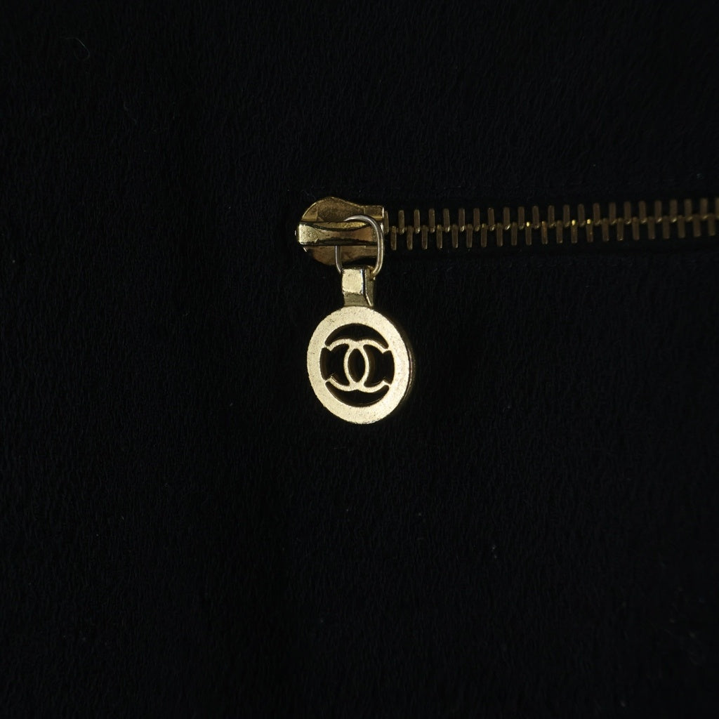 CHANEL(シャネル) ウール ジップひざ丈スカート ブラック #36 レディース