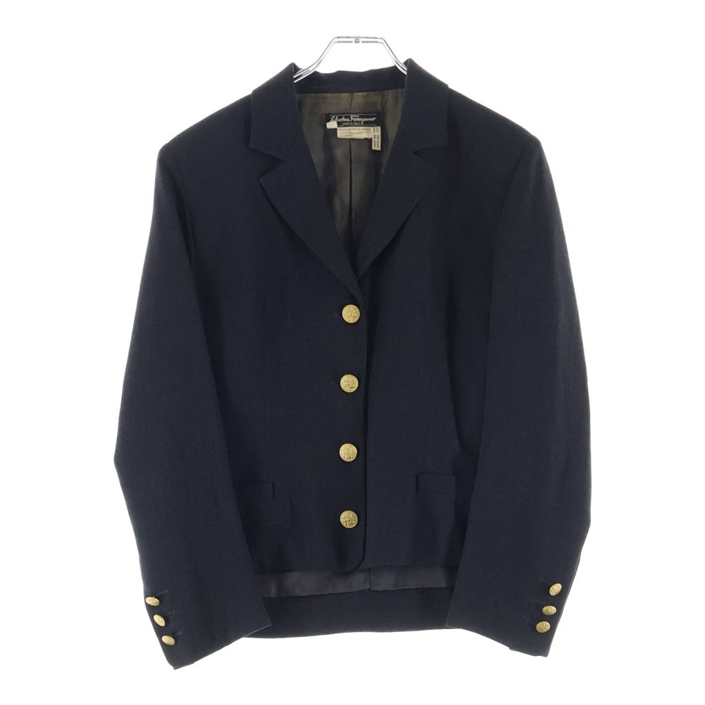 FERRAGAMO(フェラガモ) 金ボタン ウールセットアップ グレー #40 レディース