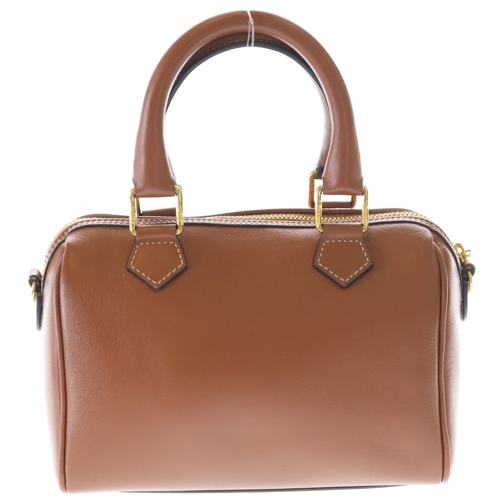 CELINE(セリーヌ) セリーヌ ミニボストンバッグ ハンドバッグ キュイル ショルダーバッグ 2WAYバッグ ブラウン レザー タン ブラウン ゴールド金具 レディース