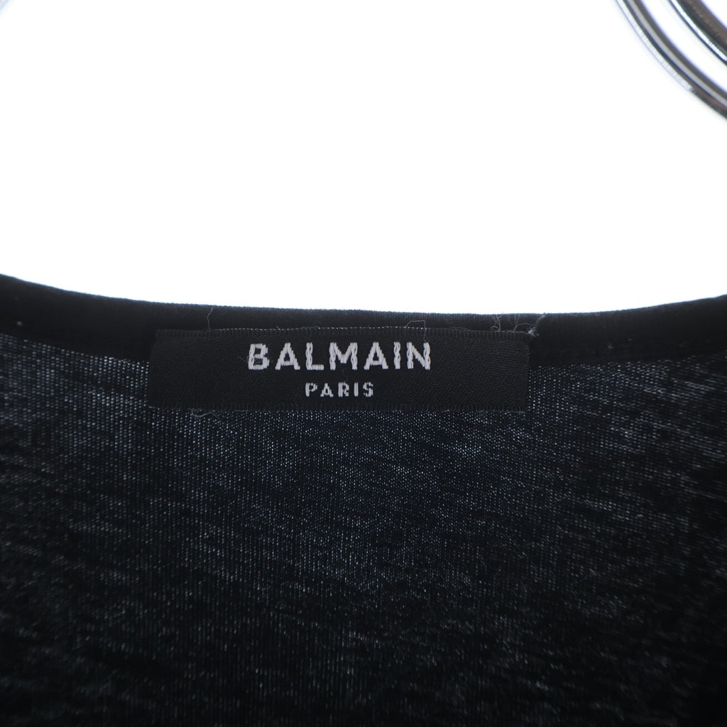 BALMAIN(バルマン) ロゴタンクトップ 肩ボタン ブラック #XS レディース