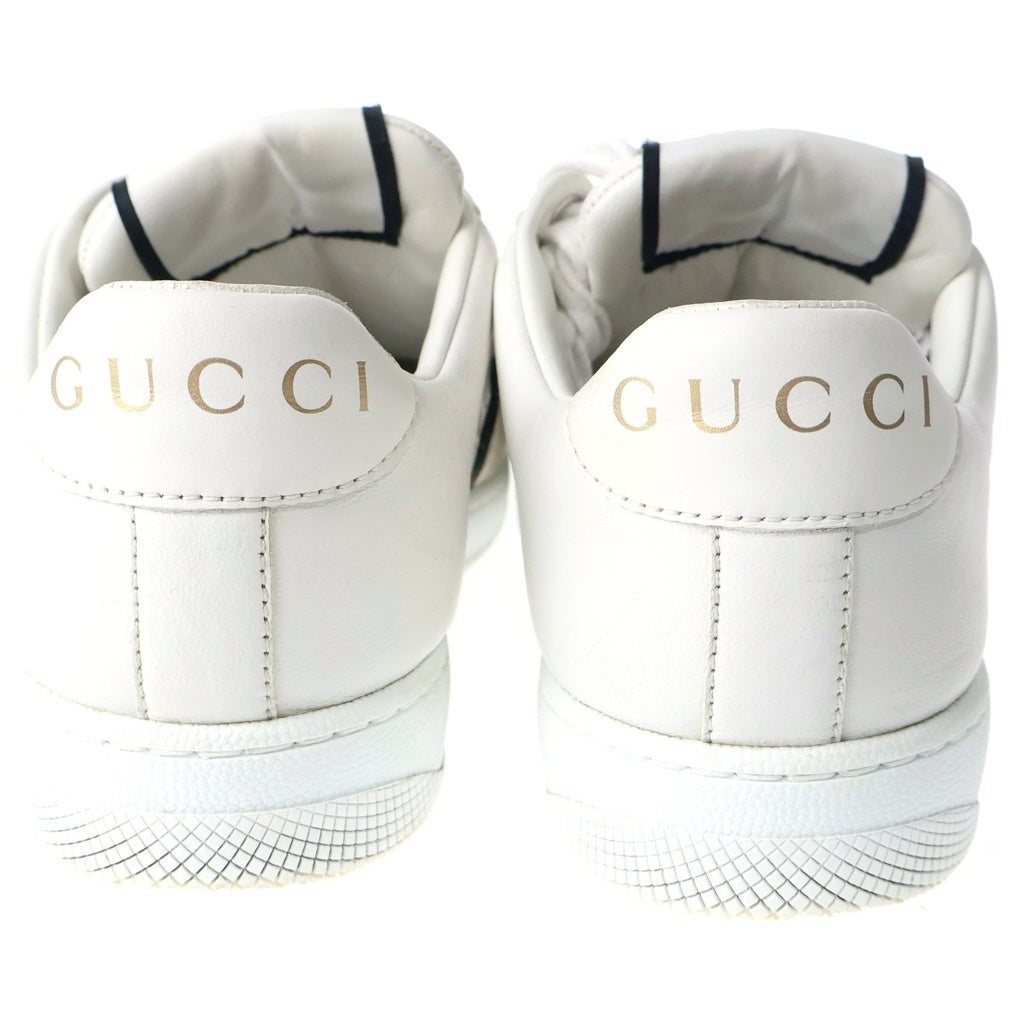 GUCCI(グッチ) スクリーナー GG シェリーライン レザー レースアップ ローカットシューズ スニーカー ホワイト レディース 798854