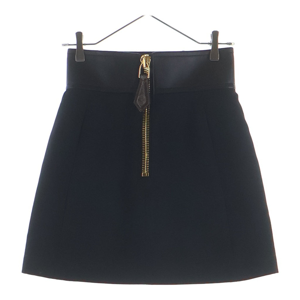 LOUIS VUITTON(ルイヴィトン) ウール金ボタンミニスカート ブラック #34 RW231B レディース